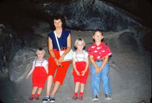 Family in indian cave 