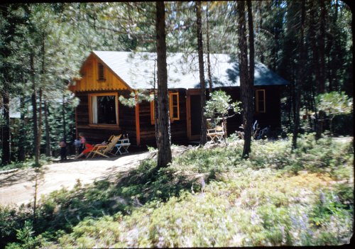 Family at cabin 