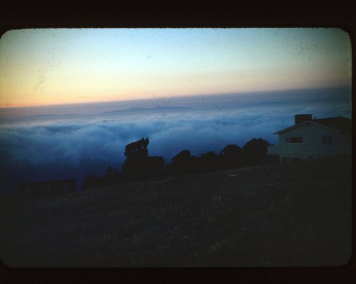 Looking north over fog 