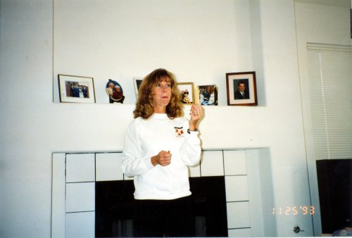 Group inside burned tree 