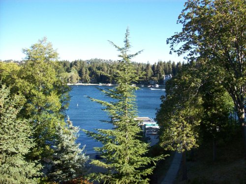 View of Lake Arrowhead from our room 