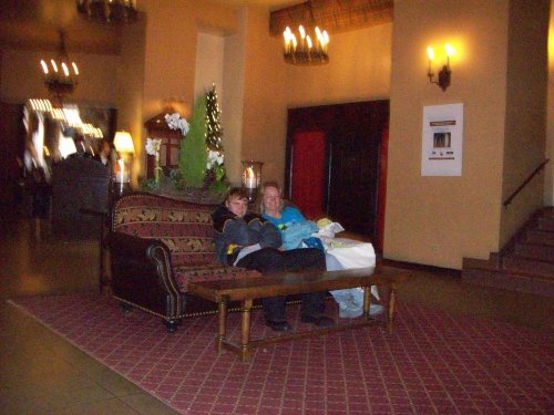 Jonny & Lori in the main hall at the Ahwahnee 