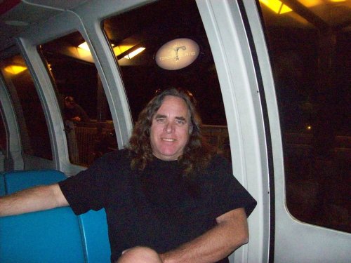 Dad on the monorail 