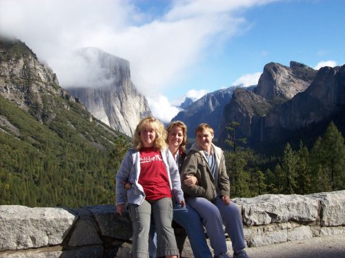 Family at tunnel view area 