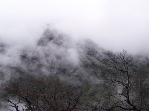Yosemite Valley in storm 